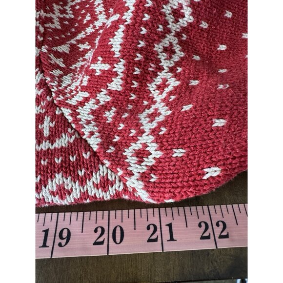 Vintage LL Bean Women XLarge 1/4 Zip Sweater Nordic Snow Apres Ski Cabin Cozy - Picture 8 of 9